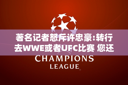 著名记者怒斥许忠豪:转行去WWE或者UFC比赛 您还可以打野球 我倒要看看你被打了多少次